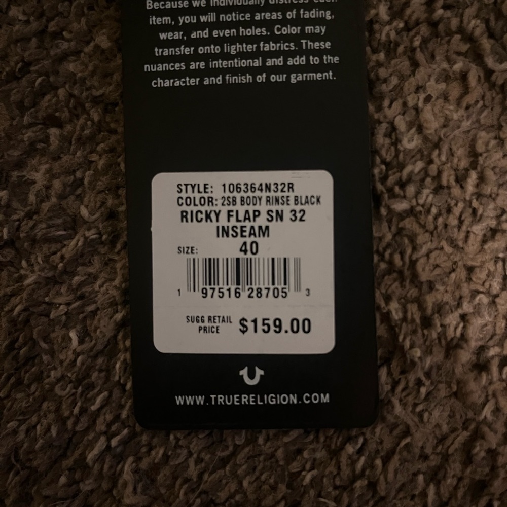 Black true religion jeans